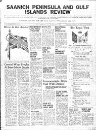 Saanich Peninsula And Gulf Islands Review Wed, May 24, 1939 (Page 1)