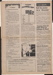 Le Soleil de Vancouver, February 6, 1970, page 1