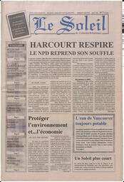 Le Soleil de Colombie-Britannique, April 21, 1995, page 1