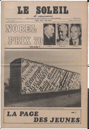 Le Soleil de Vancouver, November 13, 1970, page 1