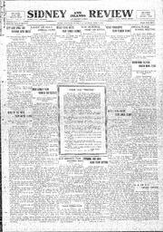 Sidney And Islands Review Thu, July 17, 1924 (Page 1)