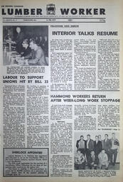   The Western Canadian Lumber Worker, Vol. XXXVI, No. 7, 1st Issue Apr. 1968   , page 1