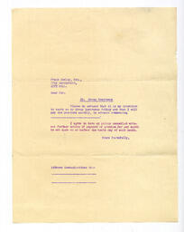 Blank form letter to Frank Insley, City Accounting: [19--]
