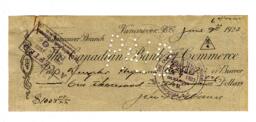 Cheque from Canadian Bank of Commerce signed by John Vance to Knight, Higman Motors Ltd.: 07-Jun-23