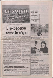 Le Soleil de Colombie, July 6, 1990, page 1