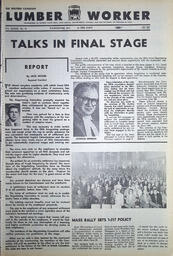   The Western Canadian Lumber Worker, Vol. XXXIII, No. 10, 2nd Issue May 1966   , page 1