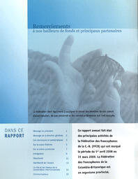   RAPPORT ANNUEL - FFCB, 2008-2009   , page 2