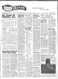 Saanich Peninsula And Gulf Islands Review Wed, November 10, 1943 (Page 1)