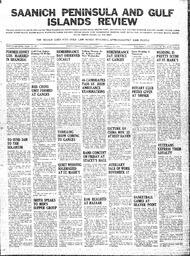 Saanich Peninsula And Gulf Islands Review Wed, November 15, 1939 (Page 1)