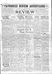 Saanich Peninsula And Gulf Islands Review Thu, September 24, 1931 (Page 1)