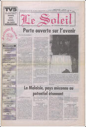 Le Soleil de Colombie-Britannique, March 29, 1996, page 1