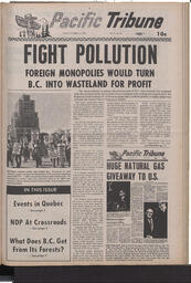   The Pacific Tribune - Friday, October 16, 1970   , page 1