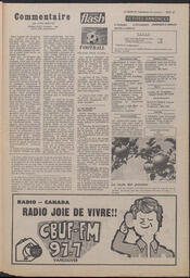 Le Soleil de Vancouver, October 26, 1973, page 11