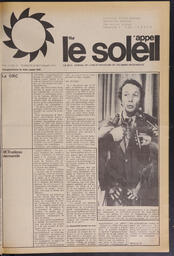 Le Soleil de Vancouver, September 24, 1971, page 1
