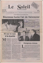 Le Soleil de Colombie, May 8, 1992, page 1
