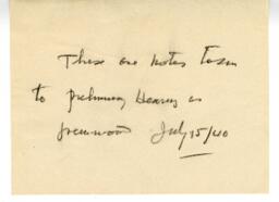 Preliminary Hearing notes: 15-Jul-40