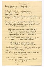 Preliminary notes; list of evidence: [19--]