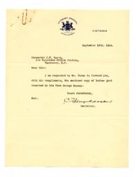 Letter from Vance