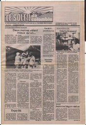 Le Soleil de Colombie, June 25, 1982, page 1