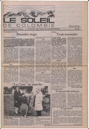 Le Soleil de Colombie, January 24, 1986, page 1