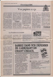 Le Soleil de Colombie, February 13, 1987, page 6