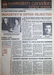  The Western Canadian Lumber Worker, Vol. XL No. 4, May-Jun. 1972   , page 1