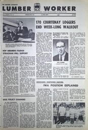   The Western Canadian Lumber Worker, Vol. XXXVI, No. 11, 1st Issue Jun. 1967   , page 1