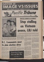   The Pacific Tribune - Friday, April 26, 1968   , page 1