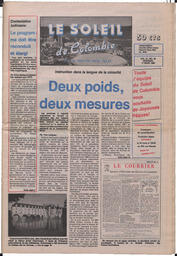 Le Soleil de Colombie, March 17, 1989, page 1
