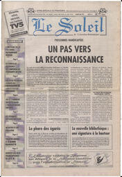 Le Soleil de Colombie-Britannique, June 2, 1995, page 1