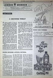   The Western Canadian Lumber Worker, Vol. XXXVI, No. 13, 1st Issue Jul. 1967   , page 12