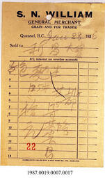 Invoice, 1936 - Hong And Lee Chong Collection