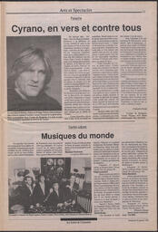 Le Soleil de Colombie, January 25, 1991, page 11