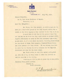 Letter from F.T. Underhill to Colonel McSpadden: 07-Jul-16