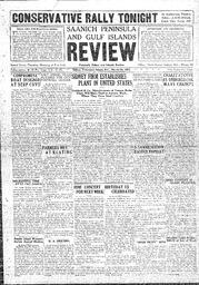 Saanich Peninsula And Gulf Islands Review Thu, March 24, 1927 (Page 1)