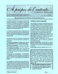   À PROPOS DE L'ENTENTE - FFCB, 1995   , page 1