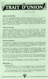   LE TRAIT D'UNION, 1987   , page 1