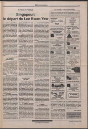 Le Soleil de Colombie, December 7, 1990, page 15