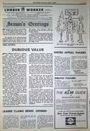   The Western Canadian Lumber Worker, Vol. XXXVI, No. 23, 1st Issue Dec. 1968   , page 8