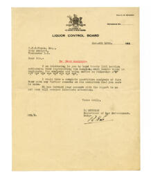 Letter to Vance, from D. McGugan: 04-Nov-26