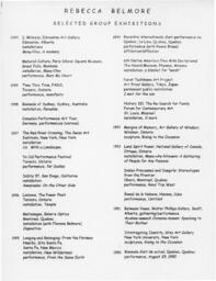 Rebecca Belmore Artist CV