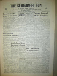 The Semiahmoo Sun and White Rock Weekly, November 01, 1956 (Page 1)
