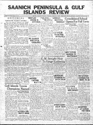 Saanich Peninsula And Gulf Islands Review Wed, September 2, 1936 (Page 1)