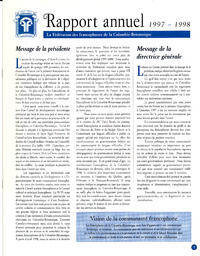   RAPPORT ANNUEL - FFCB, 1997-1998   , page 1