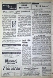  The Western Canadian Lumber Worker, Vol. XXXI, No. 21, 1st Issue Nov. 1964   , page 2