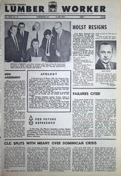   The Western Canadian Lumber Worker, Vol. XXXII, No. 11, 1st Issue Jun. 1965   , page 1