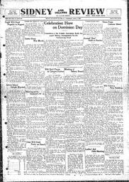 Sidney And Islands Review Thu, June 15, 1922 (Page 1)