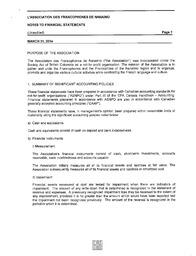   ÉTATS FINANCIERS - EN, 2014   , page 7