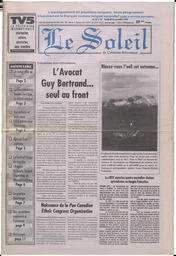Le Soleil de Colombie-Britannique, September 13, 1996, page 1