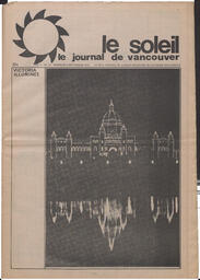 Le Soleil de Vancouver, September 8, 1972, page 1